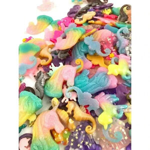 115 Pc Seahorse Unicorn Craft Mixed Lot Resin Flatbacks Wholesale Kawaii USJ21